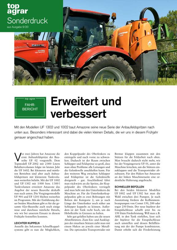 top agrar Sonderdruck "Erweitert und verbessert - UF 1002 und 1302" 09/2020