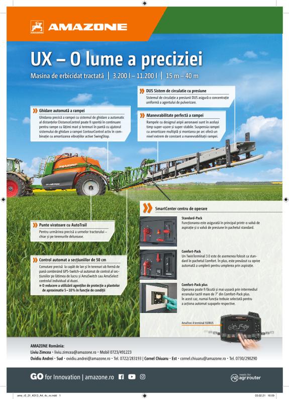 Anzeige "UX – O lume a preciziei", A4, 4c, ro