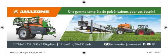 Afficher "Une gamme complète de pulvérisateurs pour vos besoin!", 7x1,875 Zoll, 4c, fr (Kanada)