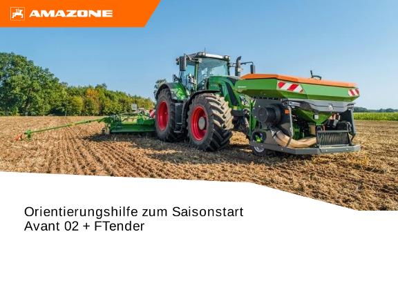 Orientierungshilfe zum Saisonstart Avant 02+ FTender