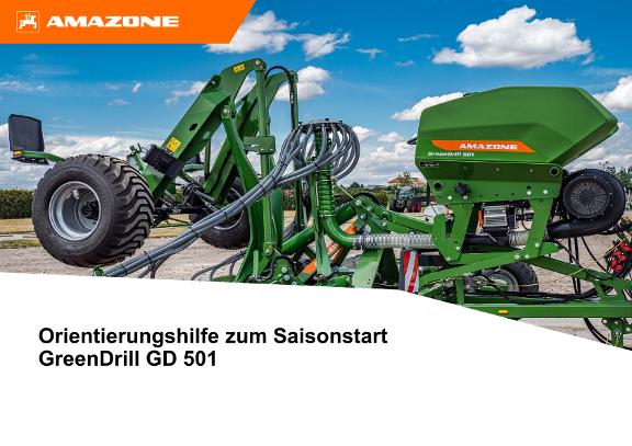 Orientierungshilfe zum Saisonstart GreenDrill GD 501