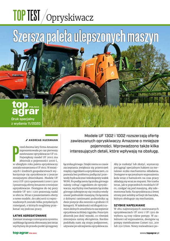 top agrar - Top Test Opryskiwacz UF 1002 i UF 1302 - 11/2020