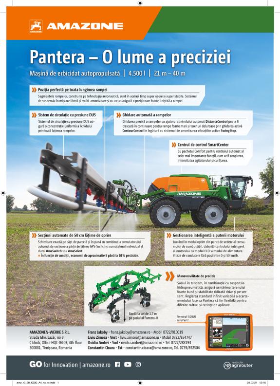 Anzeige "Pantera – O lume a preciziei", A4, 4c, ro