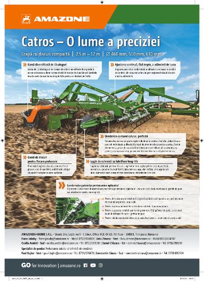 Anzeige "Catros – O lume a preciziei", A4, 4c, ro