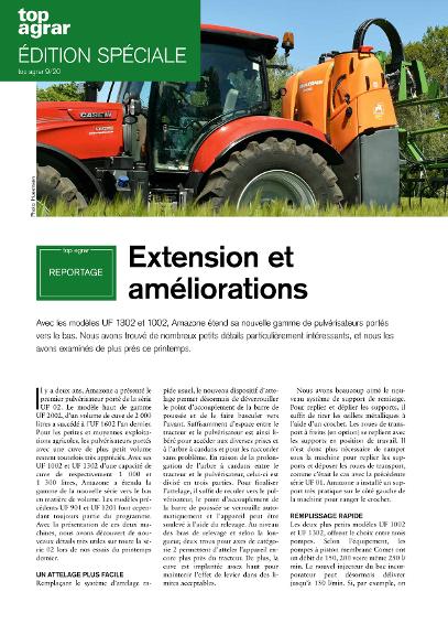 top agrar - ÉDITION SPÉCIALE Reportage UF 1002 et UF 1302 - 09/2020