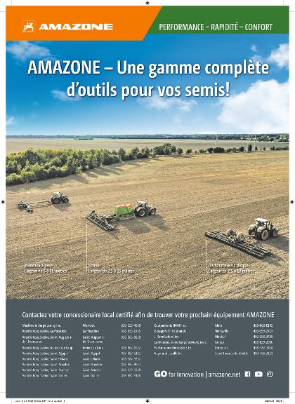 Afficher "AMAZONE – Une gamme complète d’outils pour vos semis!", 9,75x13,67 Zoll, 4c, fr (Kanada)