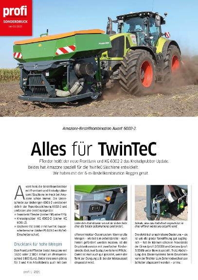 Amazone Avant 6002-2 "Alles für TwinTeC" - Sonderdruck profi 01/2021