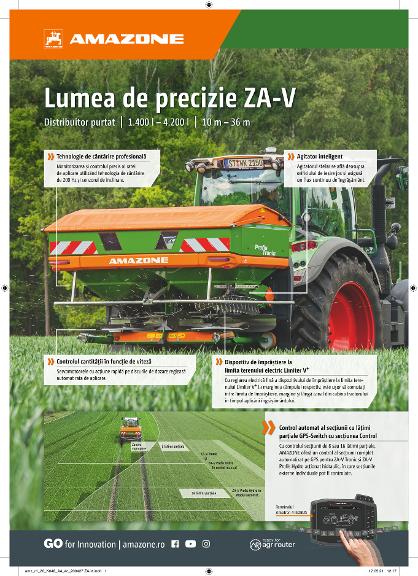Anzeige "Lumea de precizie ZA-V", A4, 4c, ro