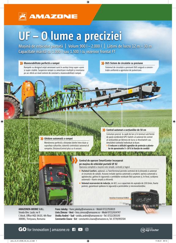 Anzeige"UF – O lume a preciziei", A4, 4c, ro