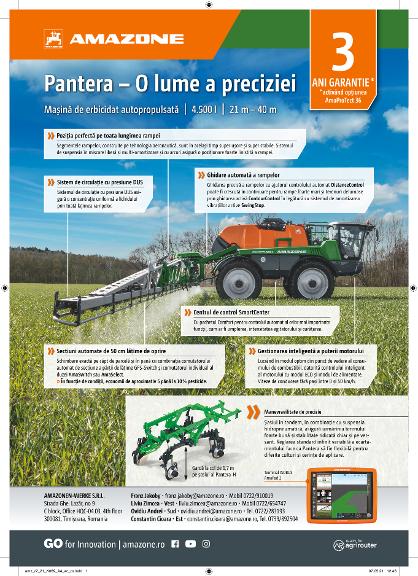 Anzeige"Pantera – O lume a preciziei", A4, 4c, ro