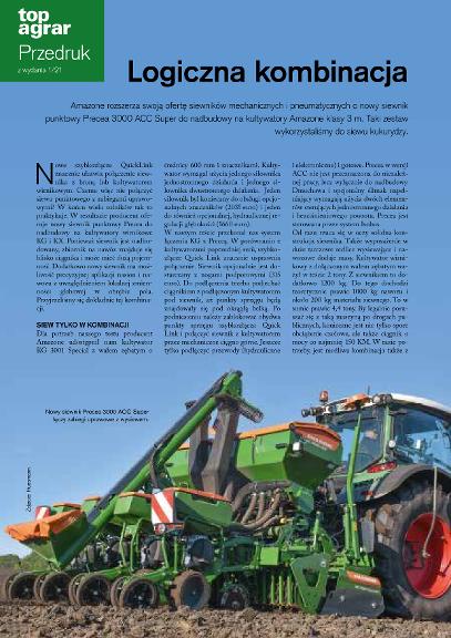 top agrar Przedruk "Logiczna kombinacja - Precea 3000 ACC Super" 01/2021