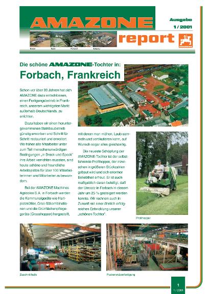 Amazone-Report 2001/01 - Nr. 01