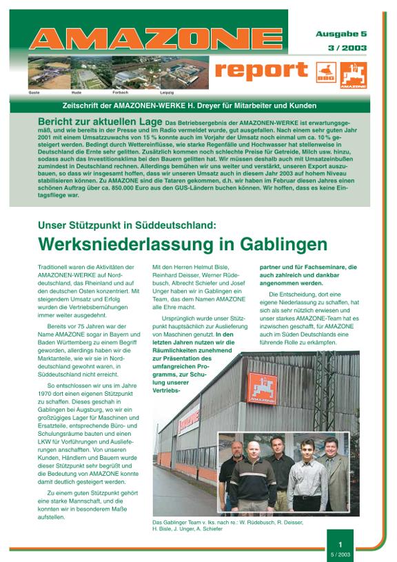 Amazone-Report 2003/03 - Nr. 05