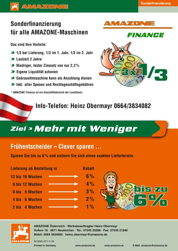 Flyer / Prospektblatt Sonderfinanzierung (de_AT)