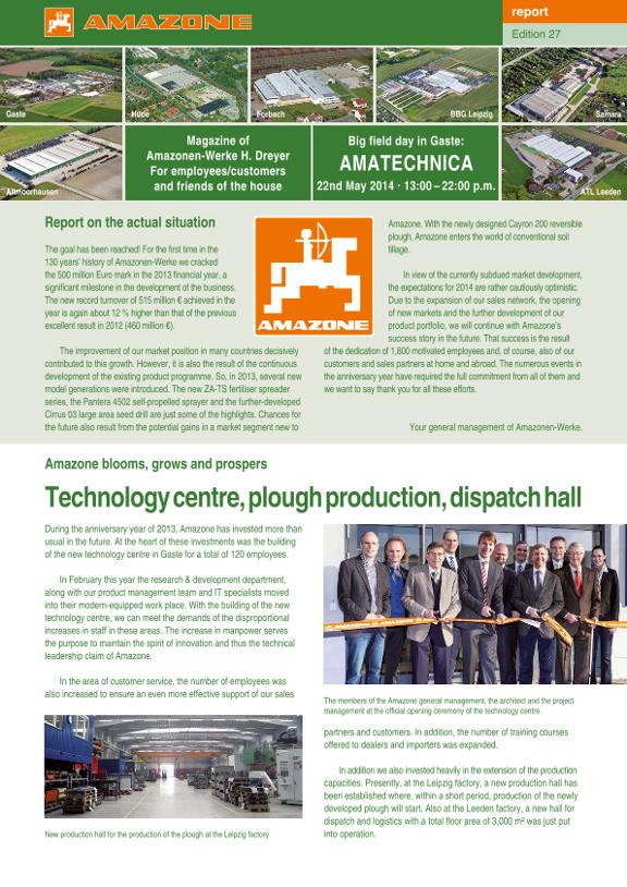 Amazone-Report 2014/01 - Nr. 27 (en)