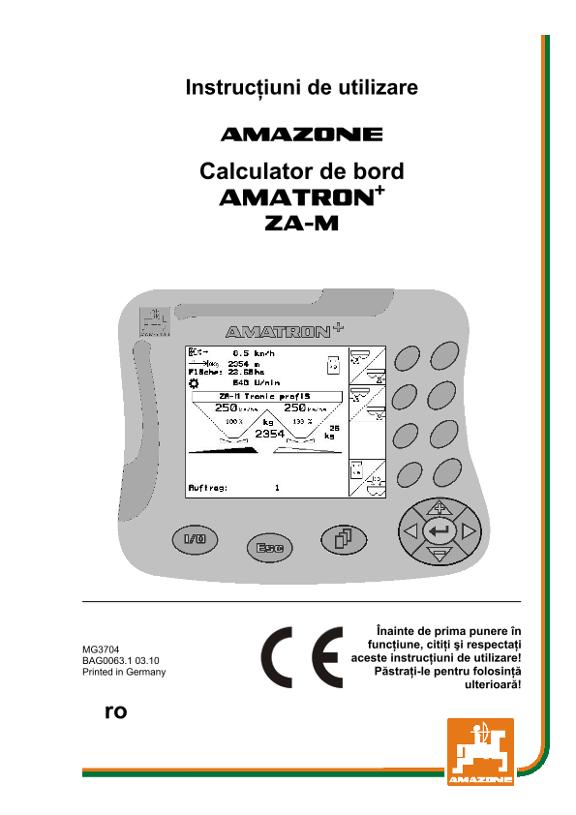 Instrucţiuni de utilizare AMATRON+  for ZA-M