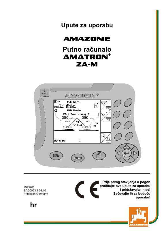 Upute za uporabu AMATRON+ F.ZA-M