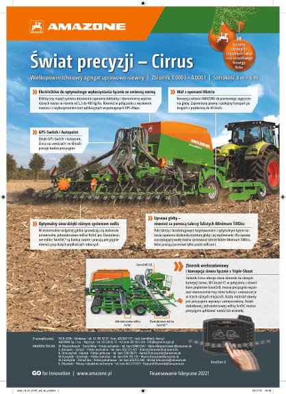 Anzeige „Świat precyzji – Cirrus“, A4, 4c, pl