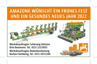 Anzeige "AMAZONE WÜNSCHT EIN FROHES FEST UND EIN GESUNDES NEUES JAHR 2022, 99x60, 4c, Z
