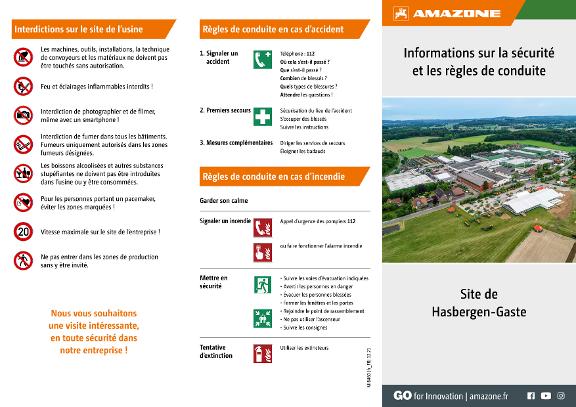 Flyer Informations sur la sécurité et les règles de conduite – Hasbergen-Gaste