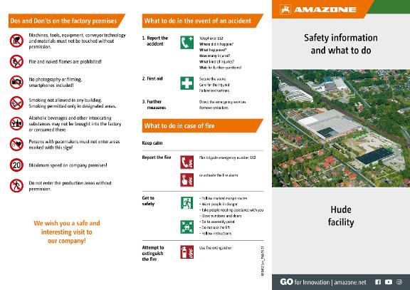 Flyer Safety information and what to do – Hude