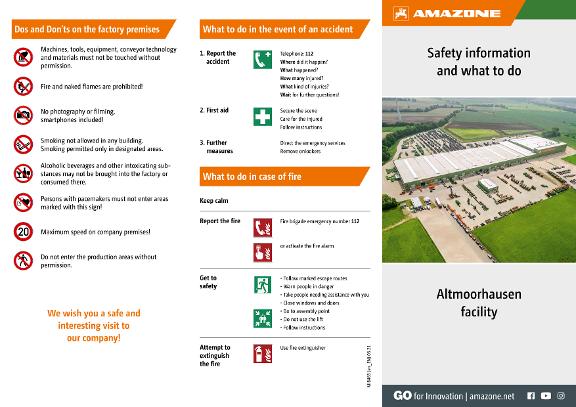 Flyer Safety information and what to do – Altmoorhausen