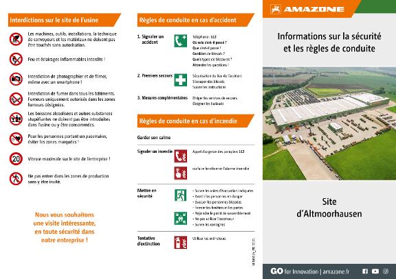 Flyer Informations sur la sécurité et les règles de conduite – Altmoorhausen