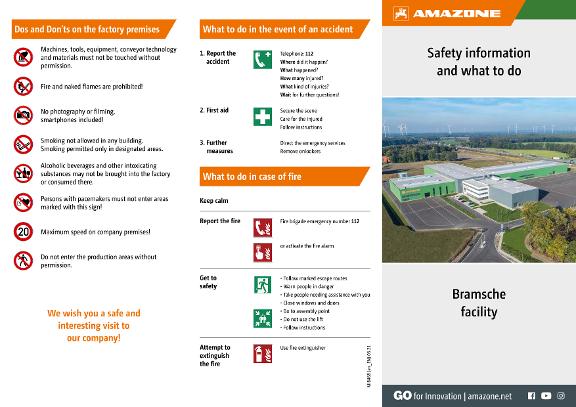 Flyer Safety information and what to do – Bramsche
