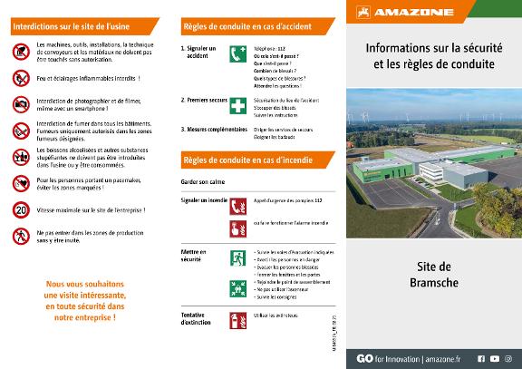 Flyer Informations sur la sécurité et les règles de conduite – Bramsche