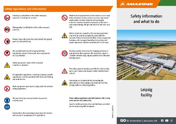 Flyer Safety information and what to do – Leipzig