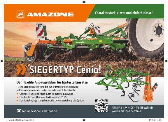 Anzeige „SIEGERTYP Cenio!“, 210x148, 4c
