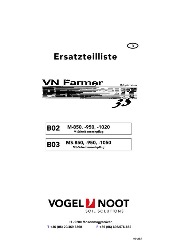 Ersatzteilliste FARMER PERMANIT 3S STANDARD/M(B02)/MS(B03)