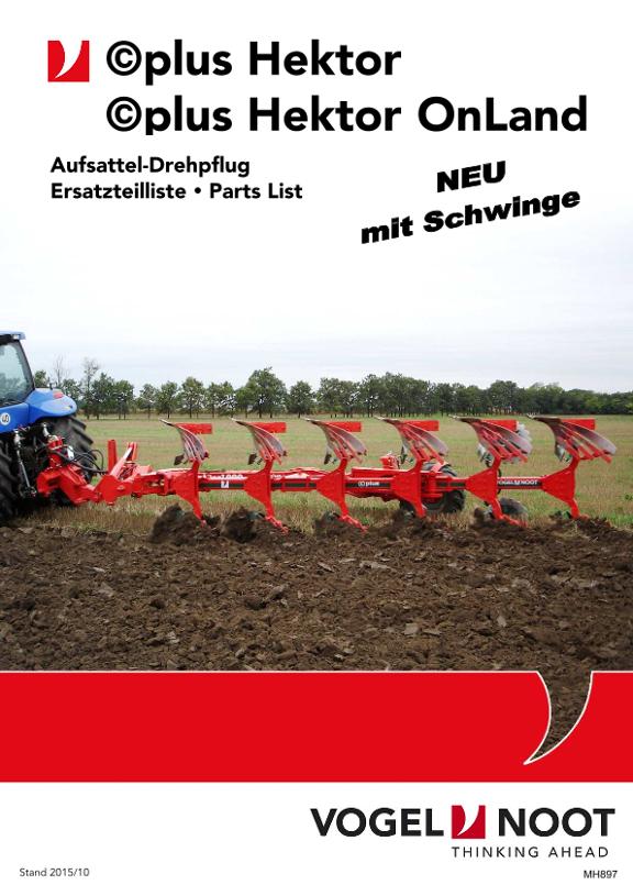 Ersatzteilliste C-PLUS HEKTOR/HEKTOR ON LAND MIT SCHWINGE 2015/10