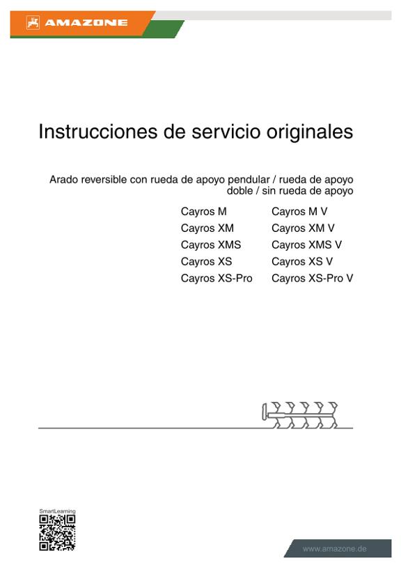 Manual del operador Cayros con rueda de apoyo pendular / rueda de apoyo doble / sin rueda de apoyo