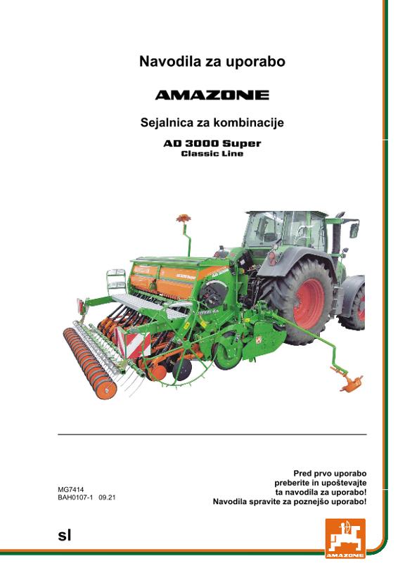 Navodila za uporabo AD 3000 SUPER CLASSIC LINE