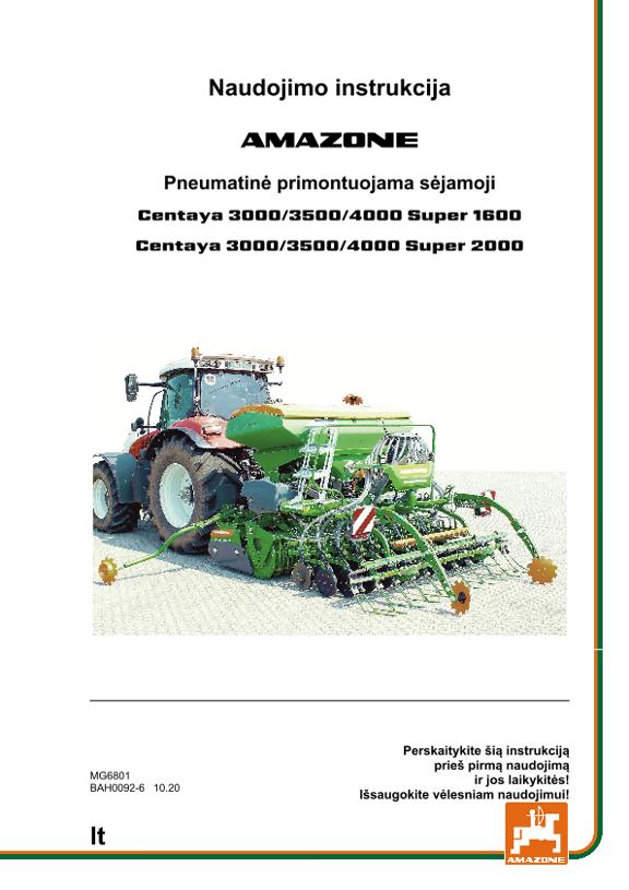 Naudojimo instrukcija CENTAYA 30/35/4000 SUPER 