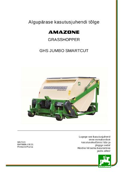 Kasutusjuhend GHS JUMBO SMARTCUT