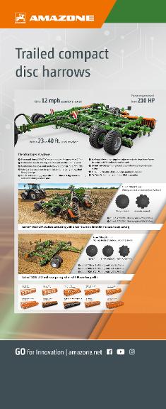 Roll-Up "Trailed compact disc harrows - Catros" 33 x 81 inch