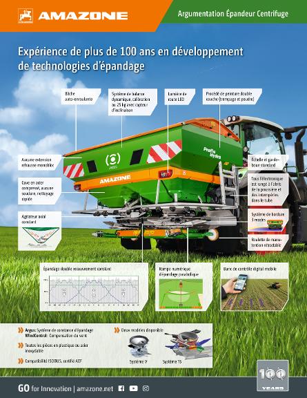 Flyer Expérience de plus de 100 ans en développement de technologies d’épandage