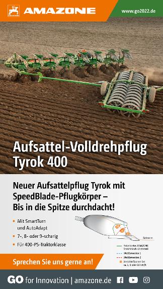 WhatsApp-Anzeige „Aufsattel-Volldrehpflug Tyrok 400“, 1080x1920 pix, rgb