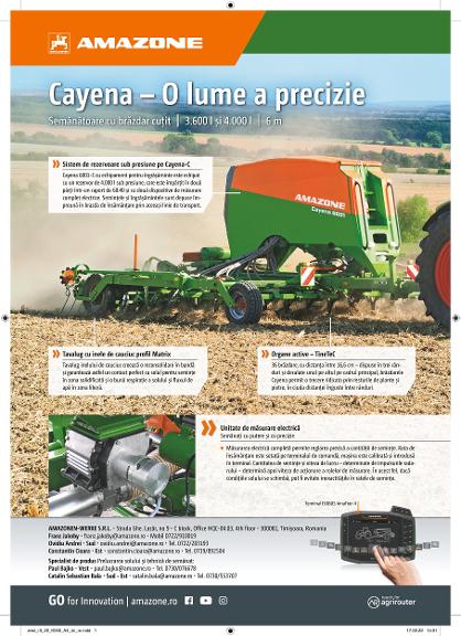 Anzeige „Cayena – O lume a precizie“, A4, 4c, ro