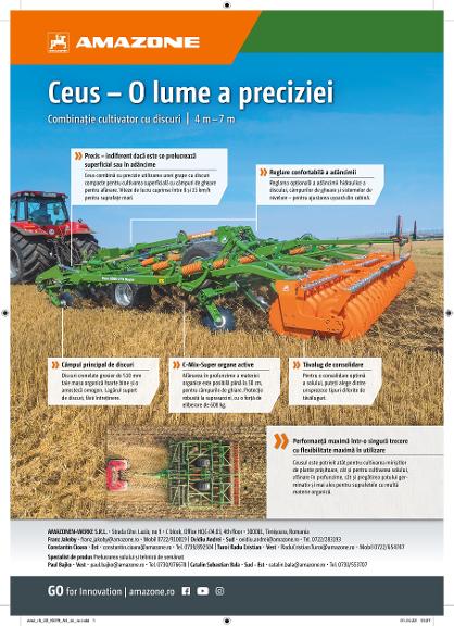 Anzeige „Ceus – O lume a preciziei“, A4, 4c, ro
