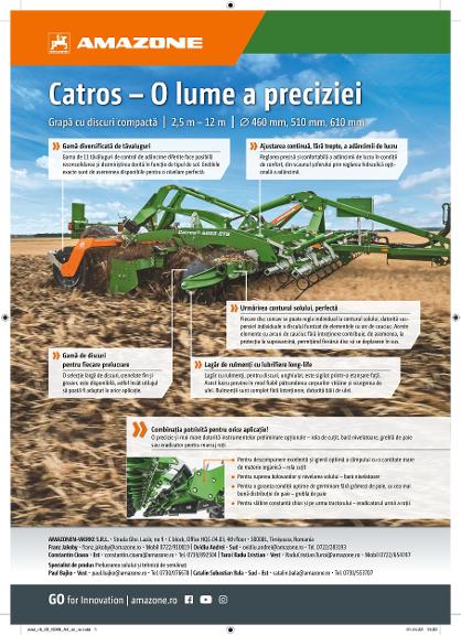 Anzeige „Catros – O lume a preciziei“, A4, 4c, ro