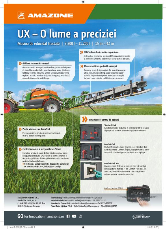 Anzeige „UX – O lume a preciziei“, A4, 4c, ro