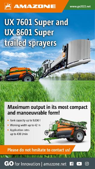 WhatsApp Advertisement „UX 7601 Super and UX 8601 Super trailed sprayers“, 1080x1920 pix, rgb, en