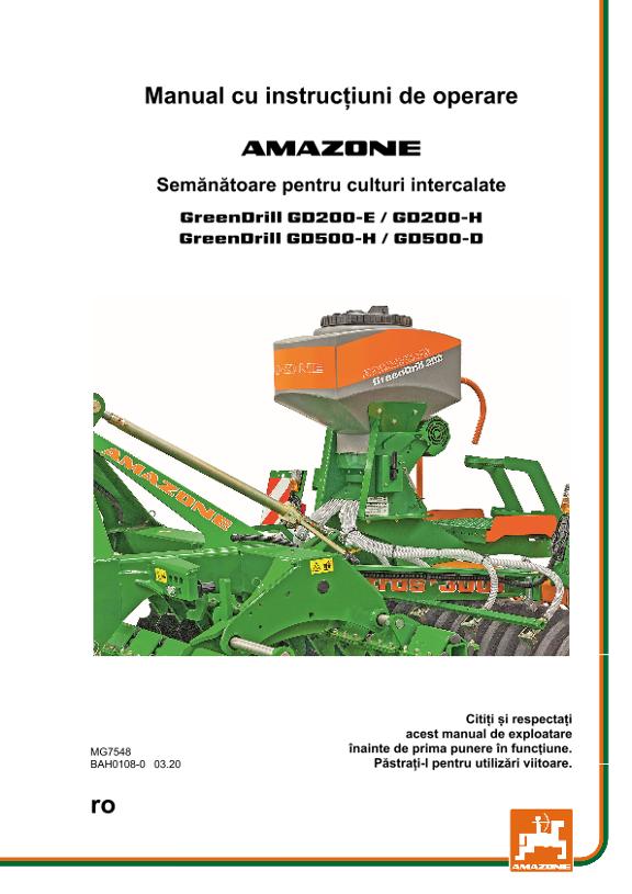 Instrucţiuni de utilizare GREENDRILL GD200/500-E/H