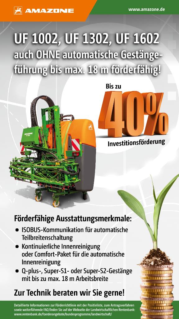 WhatsApp-Anzeige „UF 1002, UF 1302, UF 1602 auch OHNE automatische Gestängeführung bis max. 18 m förderfähig!, 1080x1920 pix, rgb