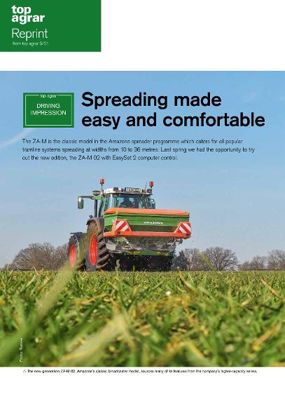 top agrar Reprint ZA-M "Spreading made easy and comfortable" 09/21