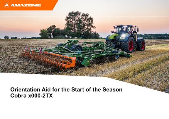 Orientation Aid for the Start of the Season Cobra x000-2TX