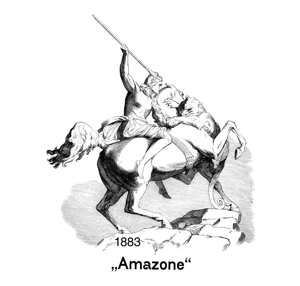 Amazone Strichzeichnung